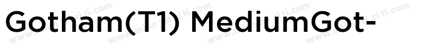 Gotham(T1) MediumGot字体转换
